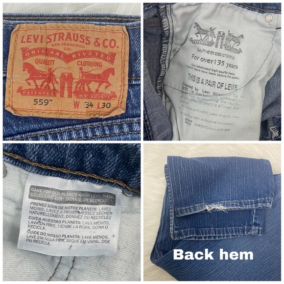 Vintage Levi’s 559™️ Strauss Denim Jeans Men’s Stretch Relaxed Straight 34/30 - Picture 12 of 13